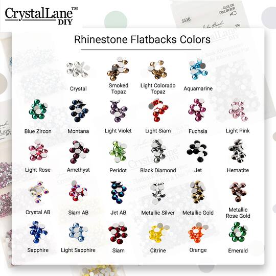 John Bead Crystal Lane SS16 Metallic Glass Round Flatback Rhinestones, 1,440ct